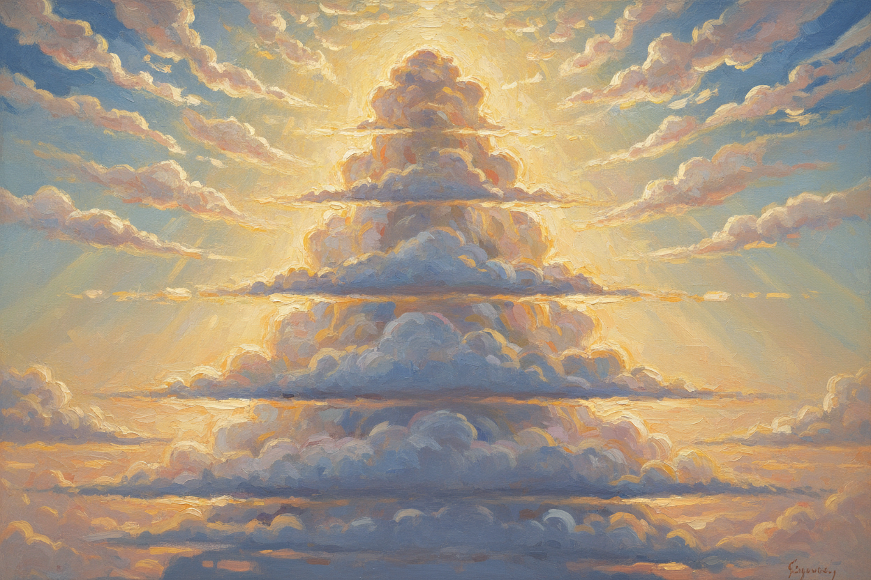 The Celestial Hierarchy — American Impressionist art print