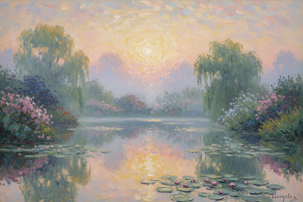 Gabriel the Messenger — Monet Style impressionist art print
