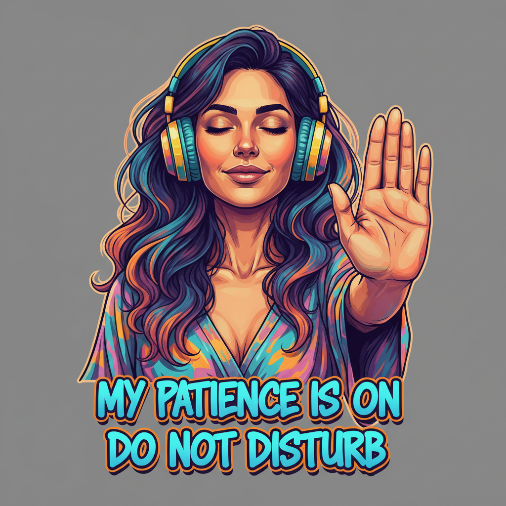 My Patience Is On Do Not Disturb female t-shirt design