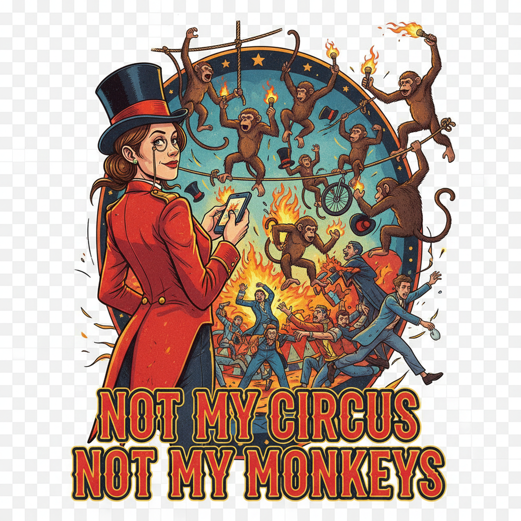 Not My Circus Not My Monkeys female t-shirt design