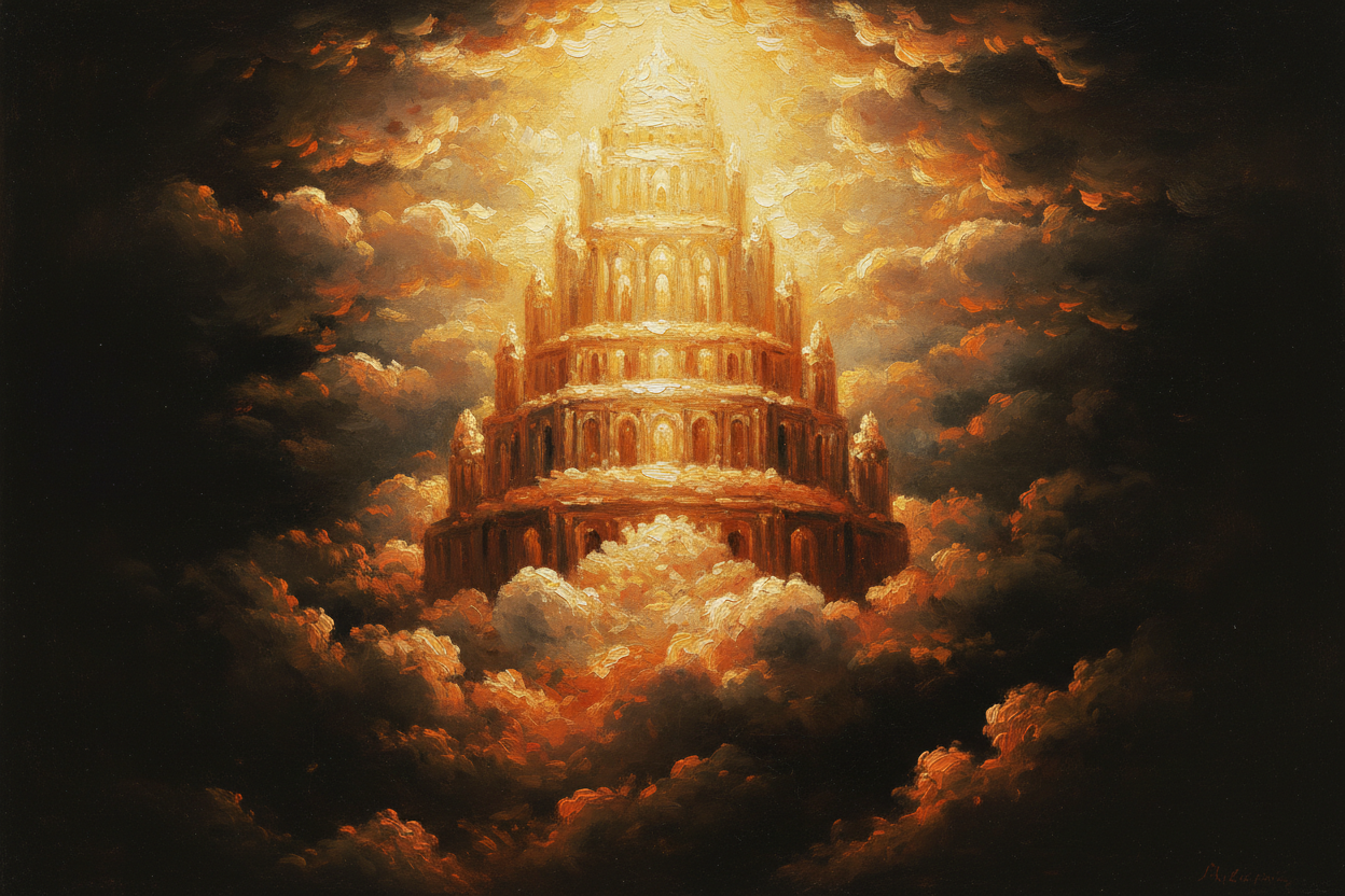 The Celestial Hierarchy — Rembrandt Style art print