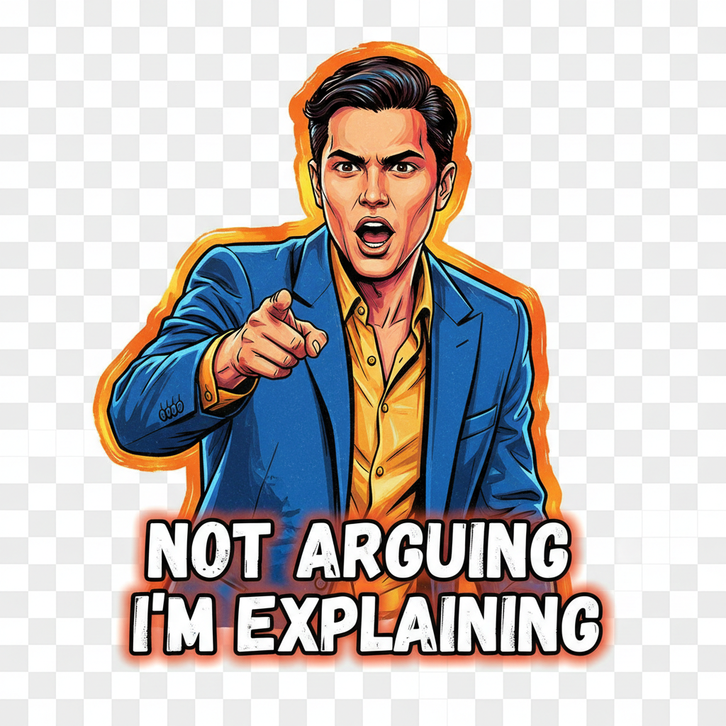 Not Arguing I'm Explaining male t-shirt design