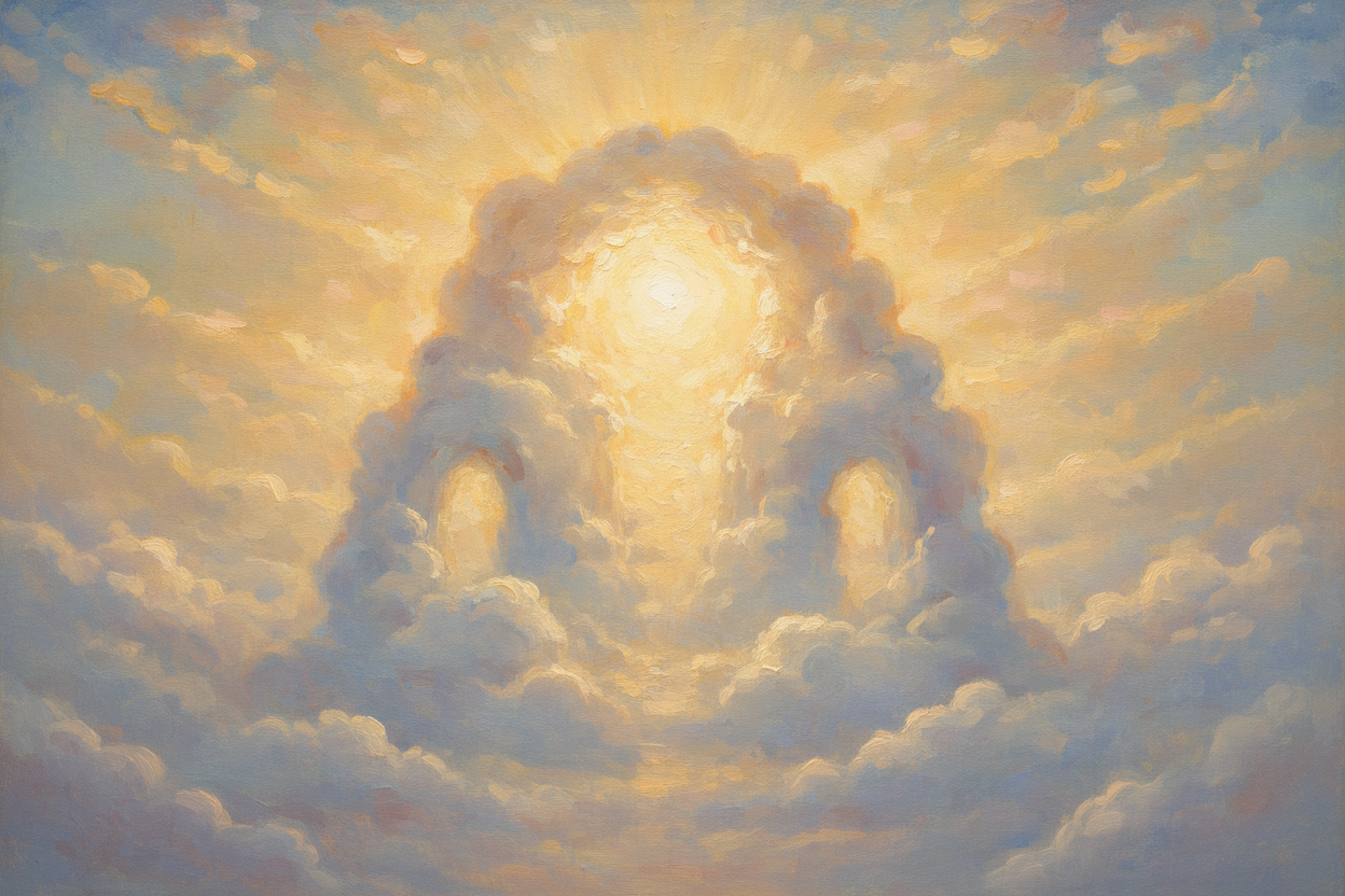 The Celestial Hierarchy — Monet Style impressionist art print